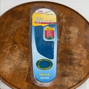 CVS Gel Insoles Mens 8-13 1 Pair Massaging Trim to Fit Heel to Toe 2006 New